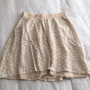 Nordstrom Collective Concepts cream lace skirt